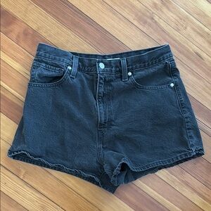 Levi’s High Waisted Mom Black Denim Shorts